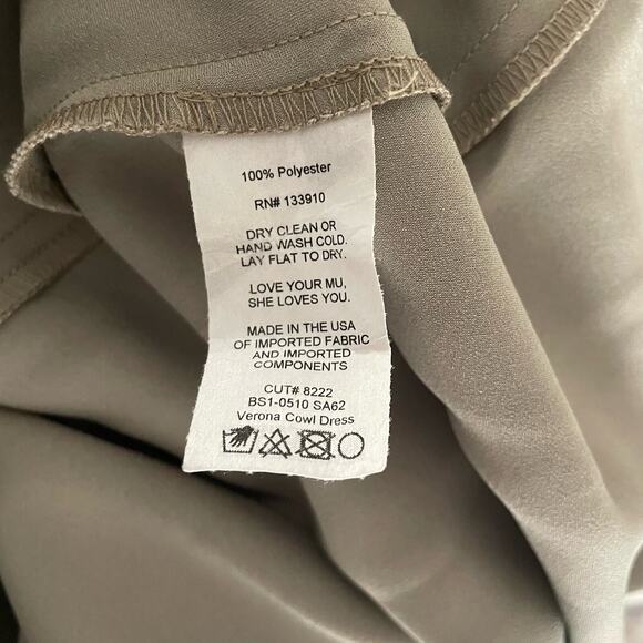 Show Me Your Mumu Verona Cowl Dress Moss Green Luxe Satin XXL Midi Bridesmaid - Picture 6 of 9